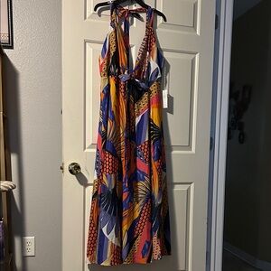 Colorful Halter Maxi Dress